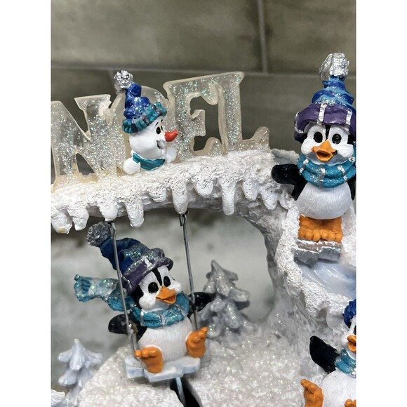 The San Francisco MUSIC BOX COMPANY Penguins Swing Slide Musical Wind-Up RARE - Picture 7 of 12